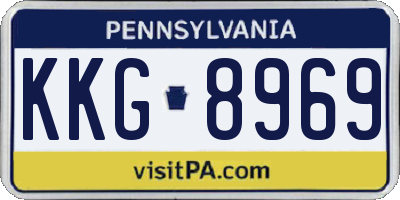 PA license plate KKG8969