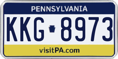 PA license plate KKG8973