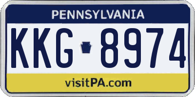 PA license plate KKG8974