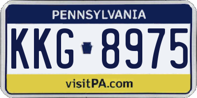 PA license plate KKG8975