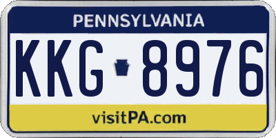 PA license plate KKG8976