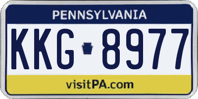 PA license plate KKG8977