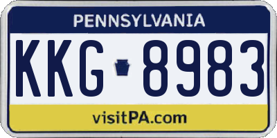 PA license plate KKG8983
