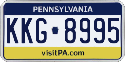 PA license plate KKG8995