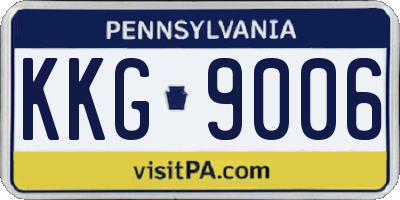 PA license plate KKG9006