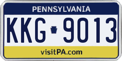 PA license plate KKG9013