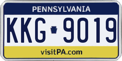PA license plate KKG9019