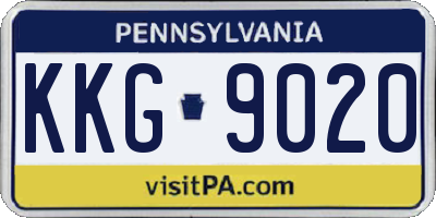 PA license plate KKG9020