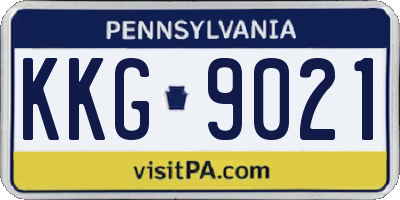 PA license plate KKG9021