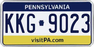 PA license plate KKG9023