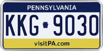 PA license plate KKG9030