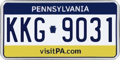 PA license plate KKG9031