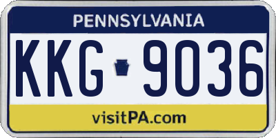 PA license plate KKG9036