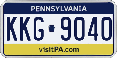PA license plate KKG9040
