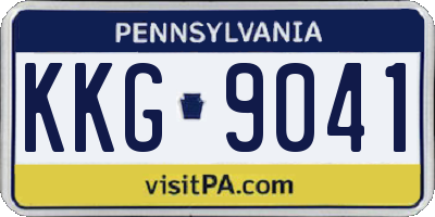 PA license plate KKG9041