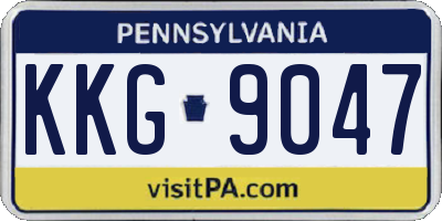 PA license plate KKG9047