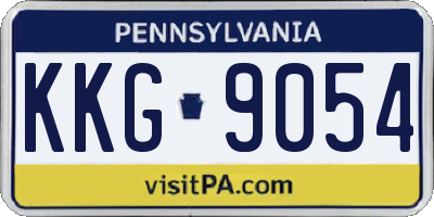 PA license plate KKG9054
