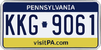 PA license plate KKG9061