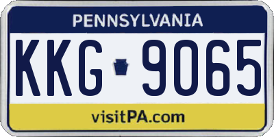 PA license plate KKG9065