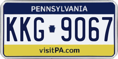 PA license plate KKG9067