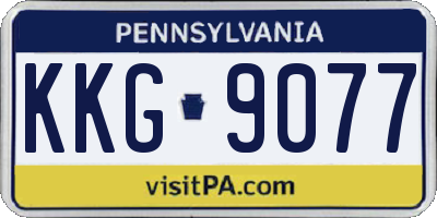 PA license plate KKG9077