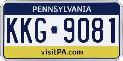 PA license plate KKG9081