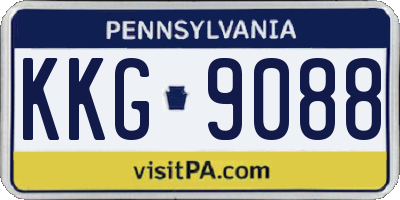 PA license plate KKG9088
