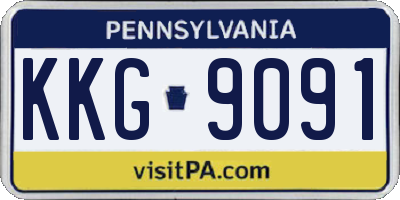 PA license plate KKG9091