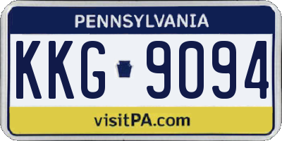 PA license plate KKG9094