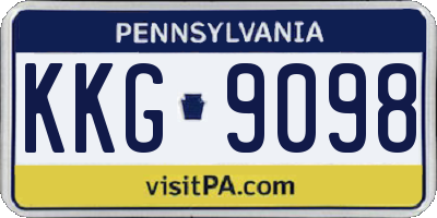 PA license plate KKG9098