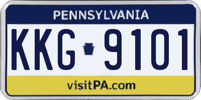 PA license plate KKG9101