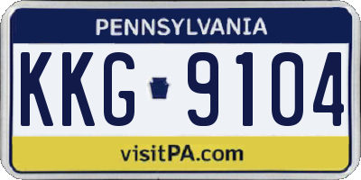PA license plate KKG9104