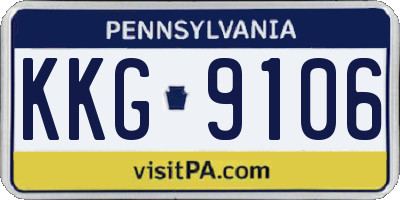 PA license plate KKG9106