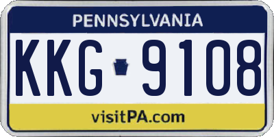 PA license plate KKG9108