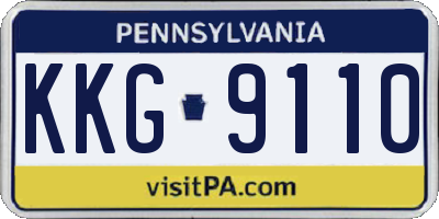PA license plate KKG9110