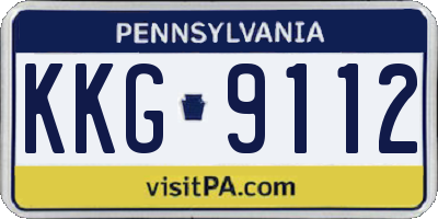 PA license plate KKG9112