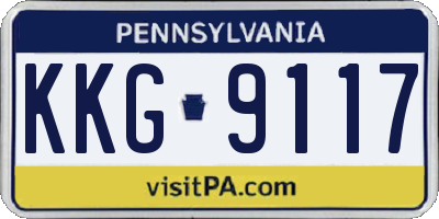 PA license plate KKG9117