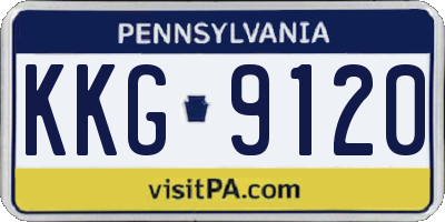 PA license plate KKG9120