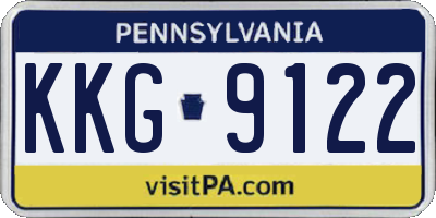 PA license plate KKG9122