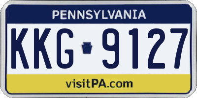 PA license plate KKG9127
