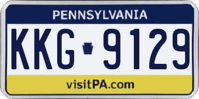 PA license plate KKG9129