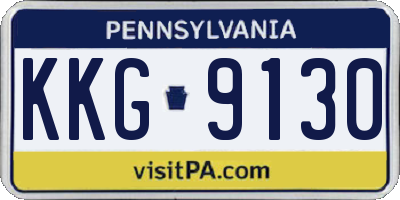 PA license plate KKG9130