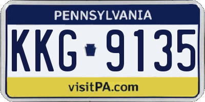 PA license plate KKG9135