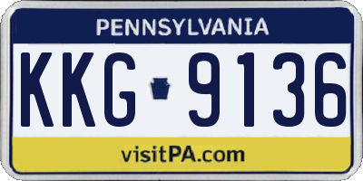 PA license plate KKG9136