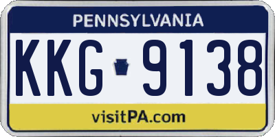 PA license plate KKG9138