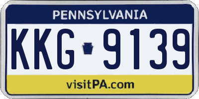 PA license plate KKG9139