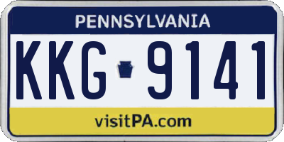 PA license plate KKG9141