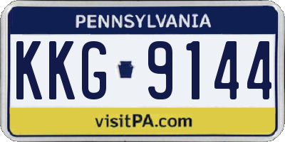 PA license plate KKG9144