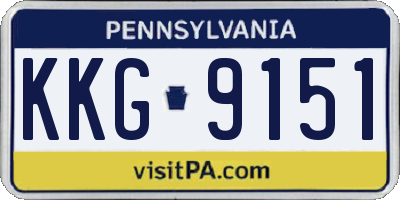 PA license plate KKG9151