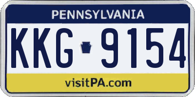 PA license plate KKG9154